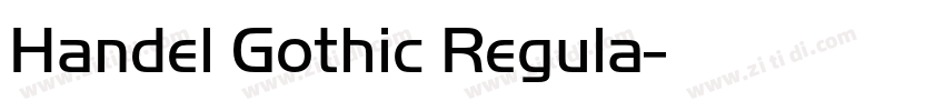 Handel Gothic Regula字体转换